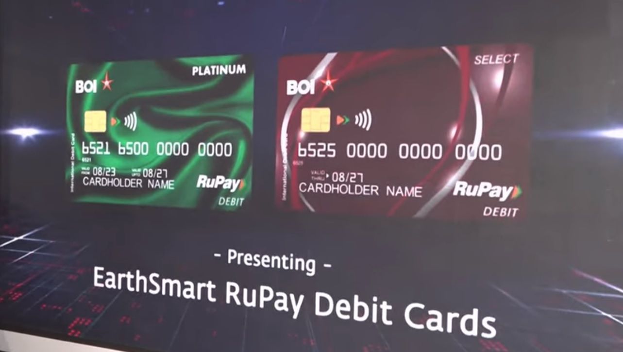 BOI launch Recyclable Environmental Friendly RuPay Platinum/Select