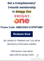 Complimentary Swiggy One Membership with your American Express® Card..webp